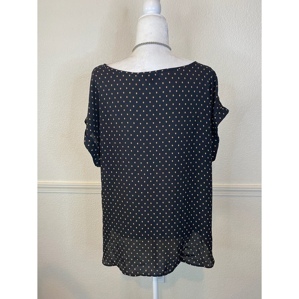 Zenobia sz 3xl women black short sleeve top 0863 - Picture 3 of 6